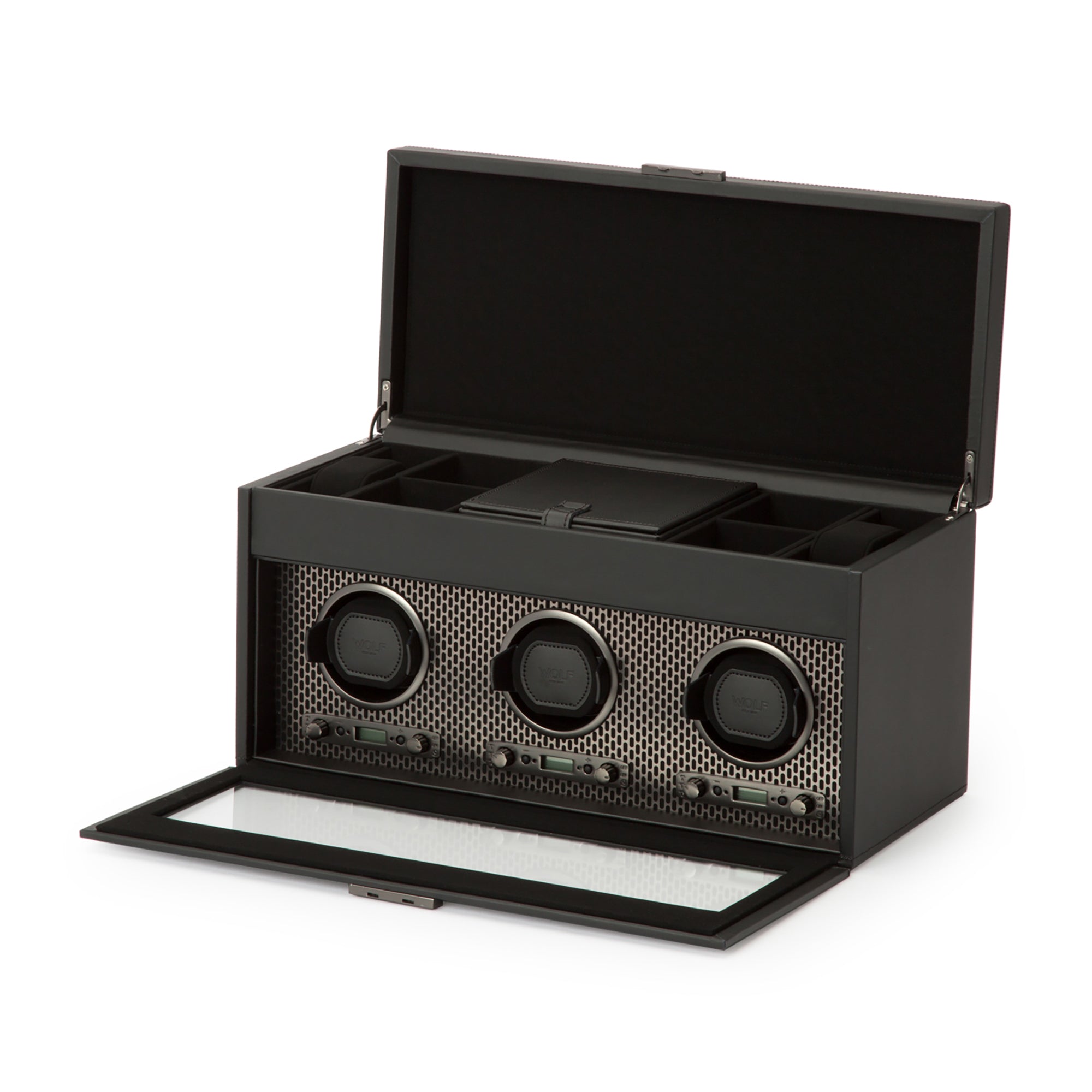 Axis Triple Watch Winder With Storage