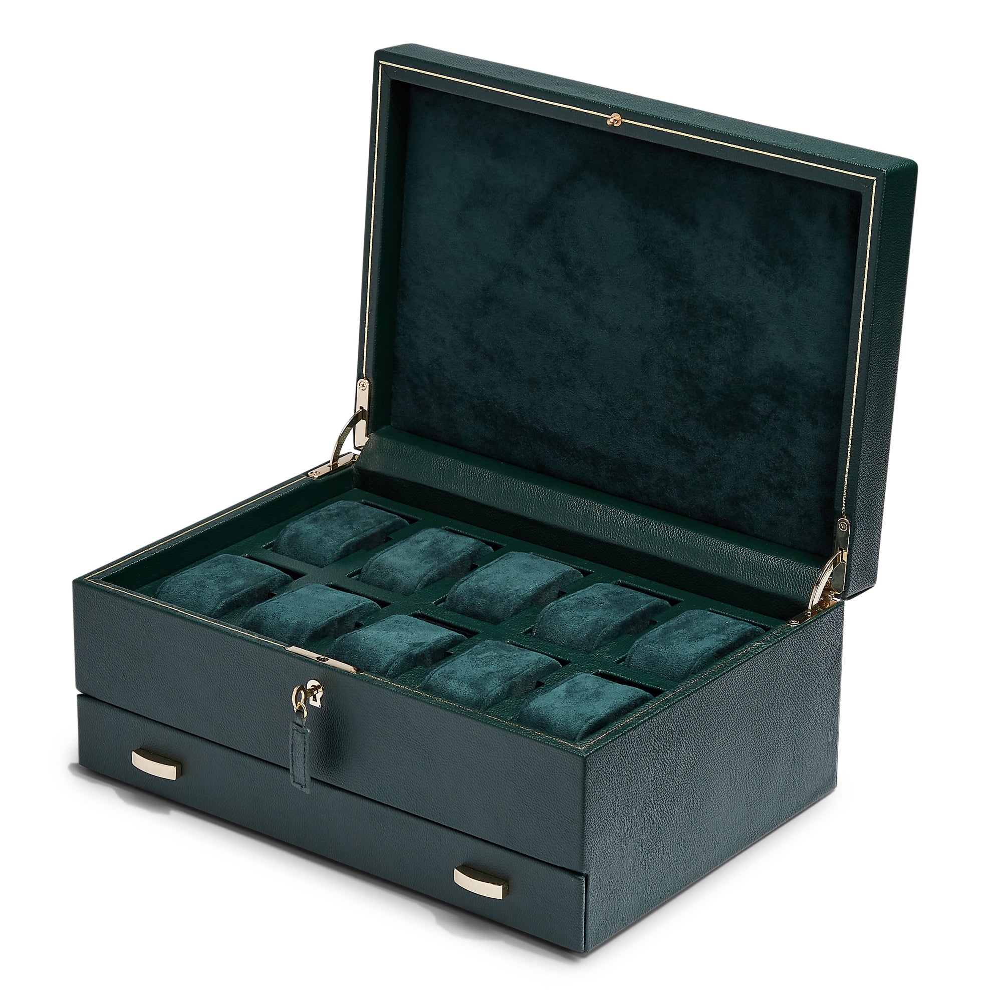 British Racing 10 Piece Watch Box with Storage