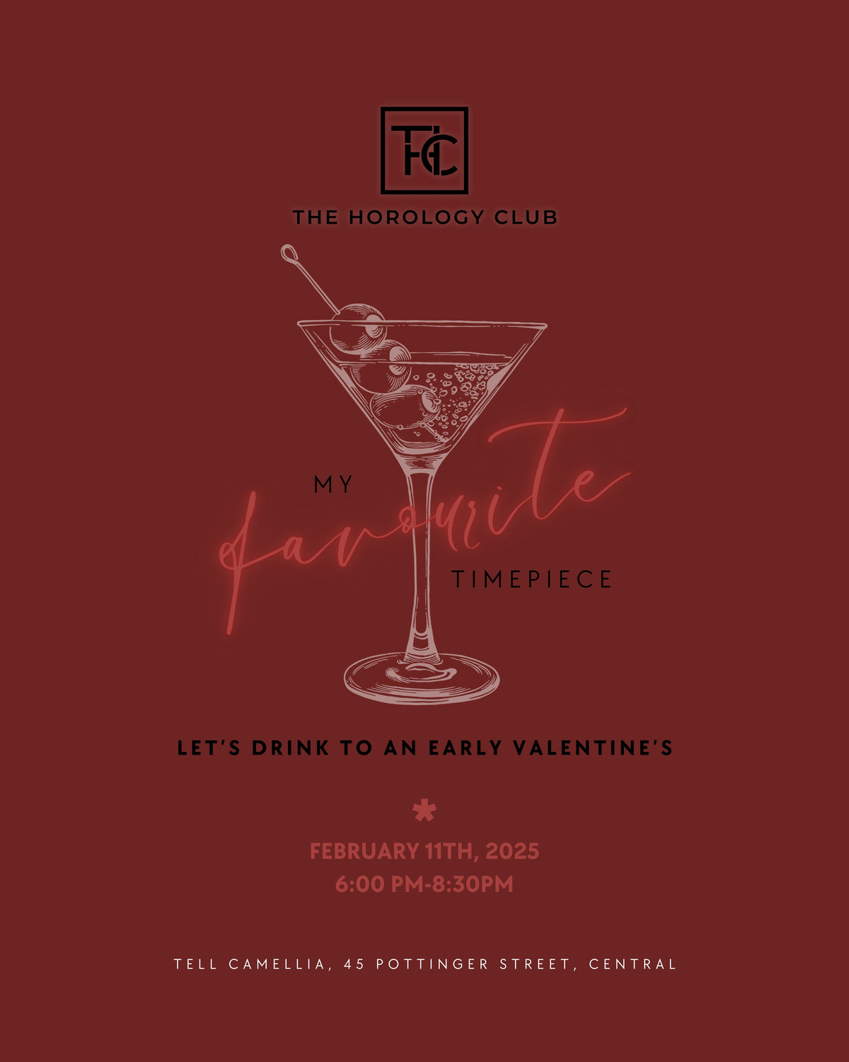 2025 Valentine's "My Favourite Timepiece" Happy Hour Main image