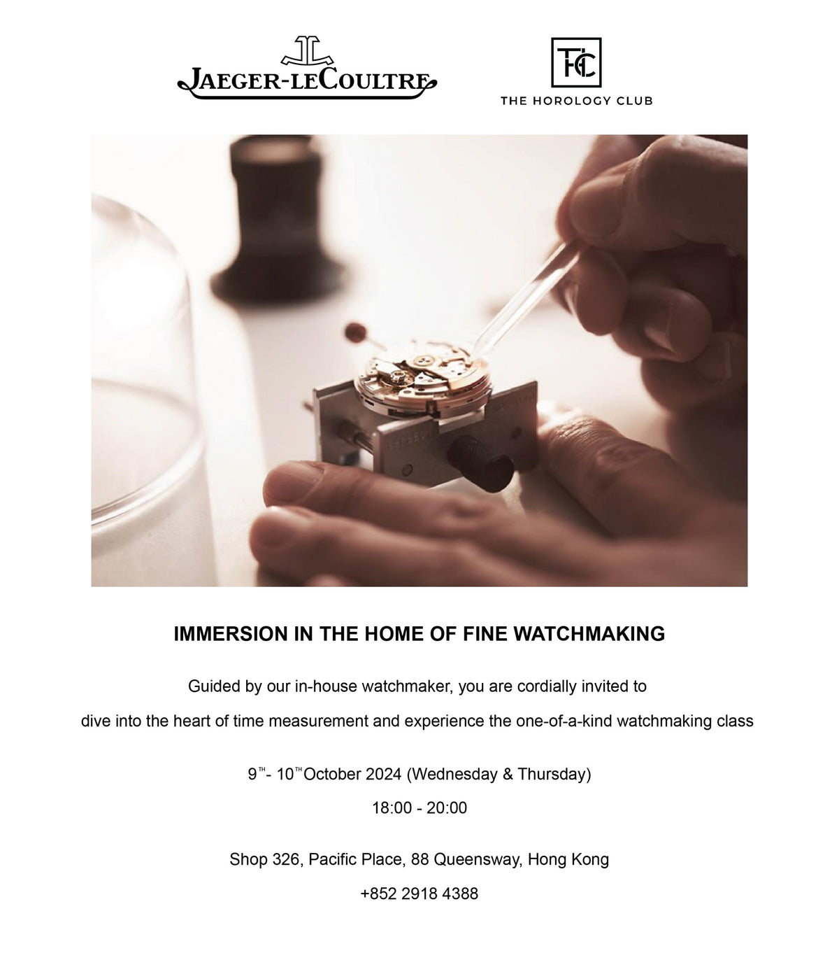 Jaeger-LeCoultre Watchmaking Masterclass Main image