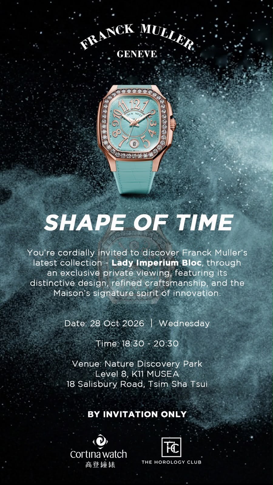 Franck Muller Lady Imperium Bloc – Shape of Time invitation Main image